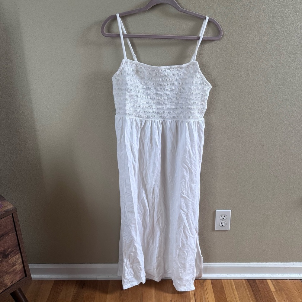 Old Navy White Smocked Dress